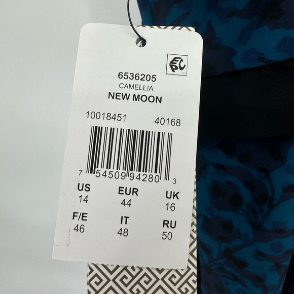 Amoressa Flower Fair Camellia Tankini Top Swimwear Floral Print Size 14 - Picture 11 of 13